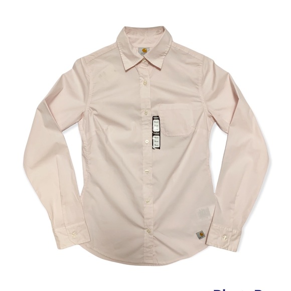 NWT Carhartt Pink Button Down Blouse - small - Picture 7 of 10
